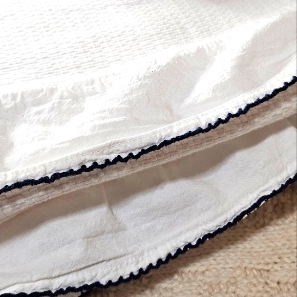 INUP Portugal KING Cotton Textured Gauze Ruffle Shabby Chic White Coverlet NEW - Picture 4 of 4